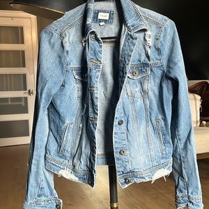 Destroyed denim jacket